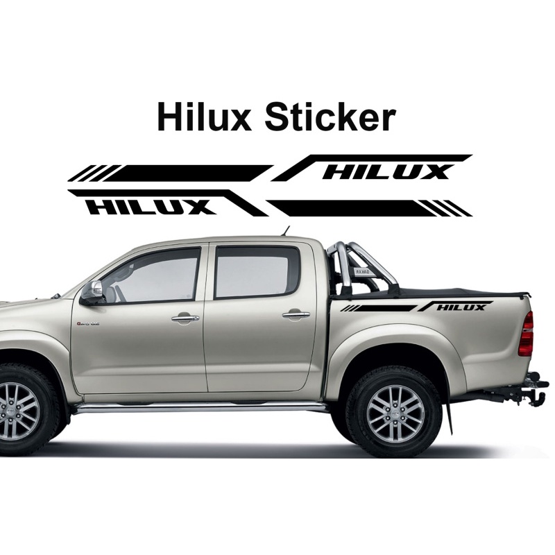 Toyota Hilux Body Sticker Decals 1 Pair Shopee Malaysia