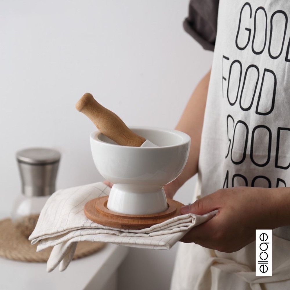 ELLOQE Takuma Mortar and Pestle Set Lesung dan Alu Set Malaysia