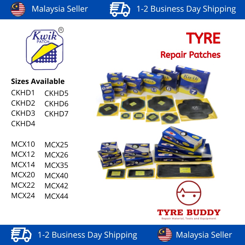 KWIK Tyre Repair Patch; Patches; Tayar; Tip Top; Punctual Repair ...