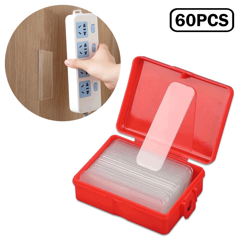 60Pcs/Set Double Sided Transparent Stickers Tape Nonmarking Strong