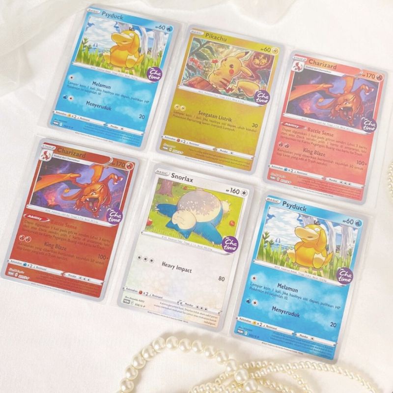 Pokemon TCG Indonesia Chatime Limited Edition Pikachu Charizard Psyduck ...