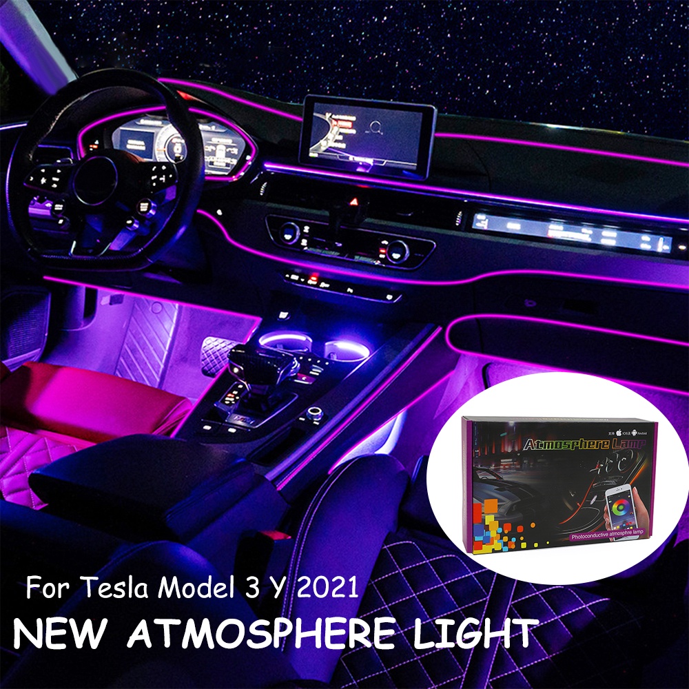 Interior Car Neon Lights Center Console Dashboard Light Ambient