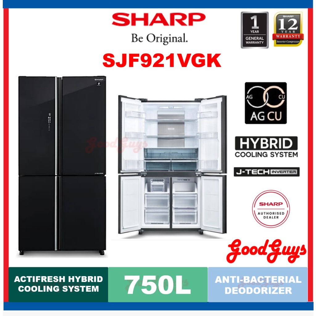 Sharp Avance Refrigerator SJF921VGK 750L 4 Doors Inverter/Anti
