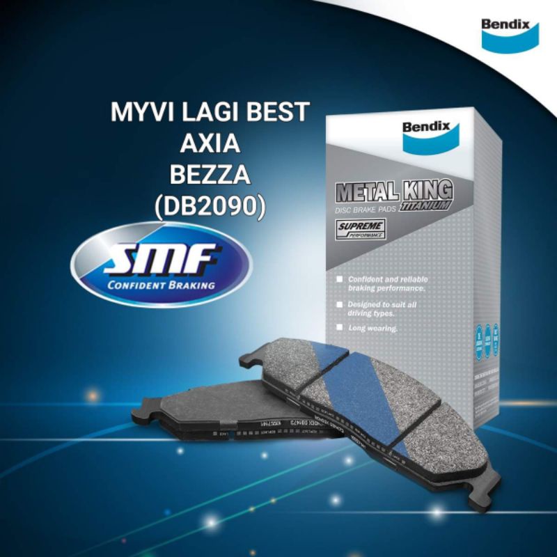 BENDIX FRONT DISC BRAKE PAD MYVI LAGI BEST AXIA BEZZA DB2090 Shopee