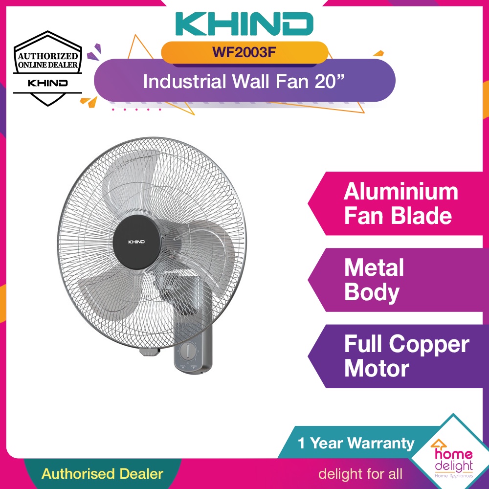 Khind Industrial Wall Fan 18 Inch 20 Inch Wf1803f Wf2003f Wf1803b 