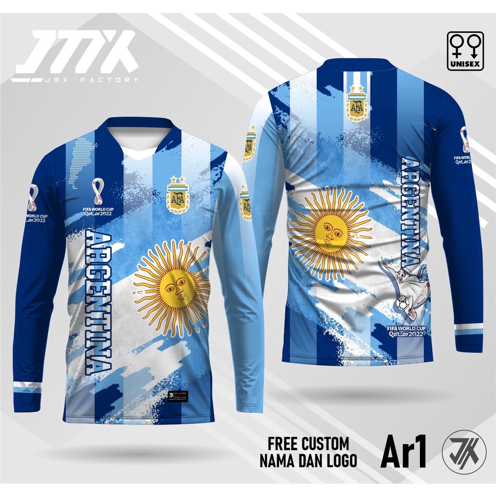 2022 World Cup Qatar 2022 Argentina Football Jerseys Shopee Malaysia