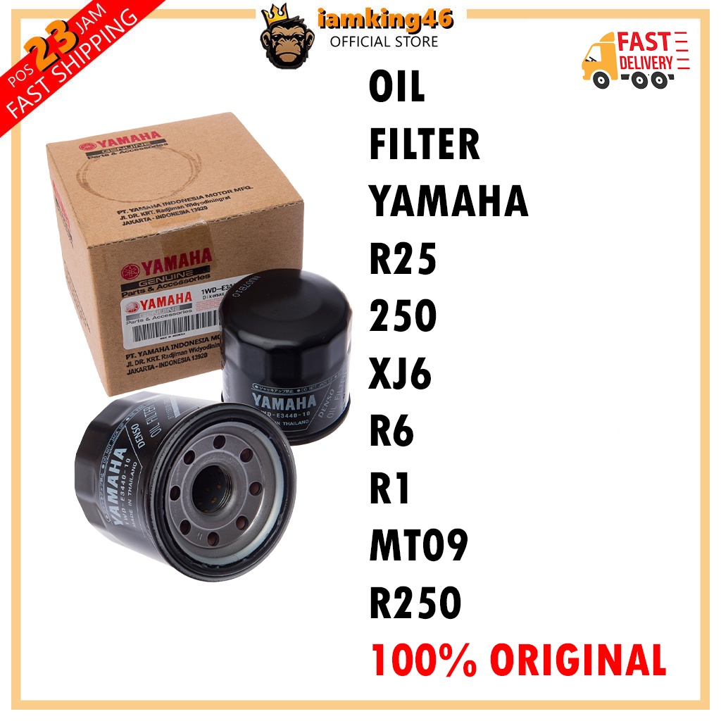 Oil Filter Yamaha R25 R 25 250 Xj6 R6 R1 Mt09 Mt-09 R250 (1WD-E3440-10 ...