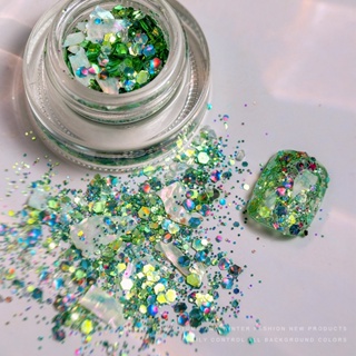 Versatile and bright Galaxy Fragmentation Nail Art Shell Sequin Powder  Decorative Glitter Powder AC-030018