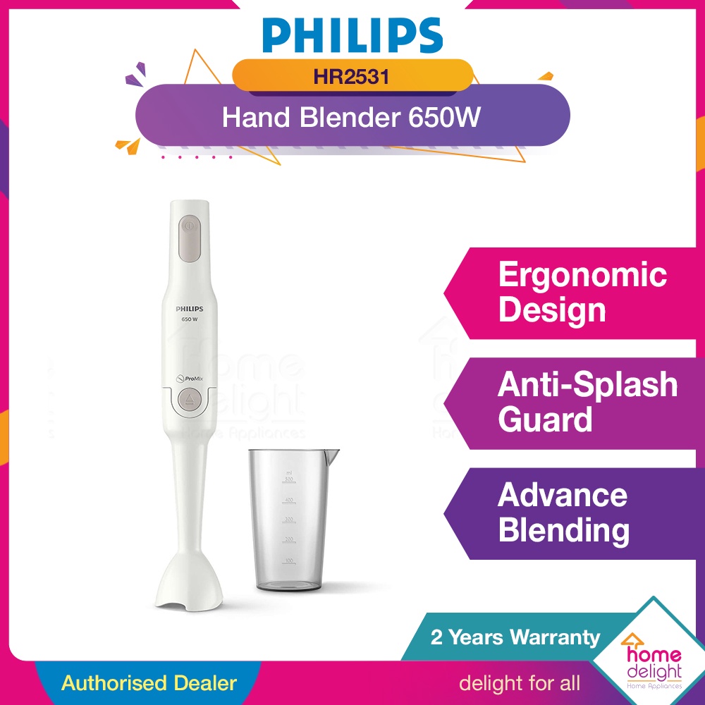 Philips Hand Blender 650W [ HR2531 /01 / HR1600 /01 ] Shopee Malaysia
