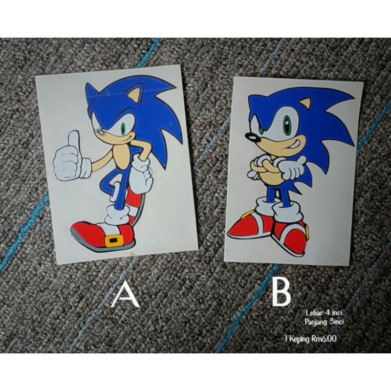 Sticker kereta & motor = sonic 1 pcs | Shopee Malaysia