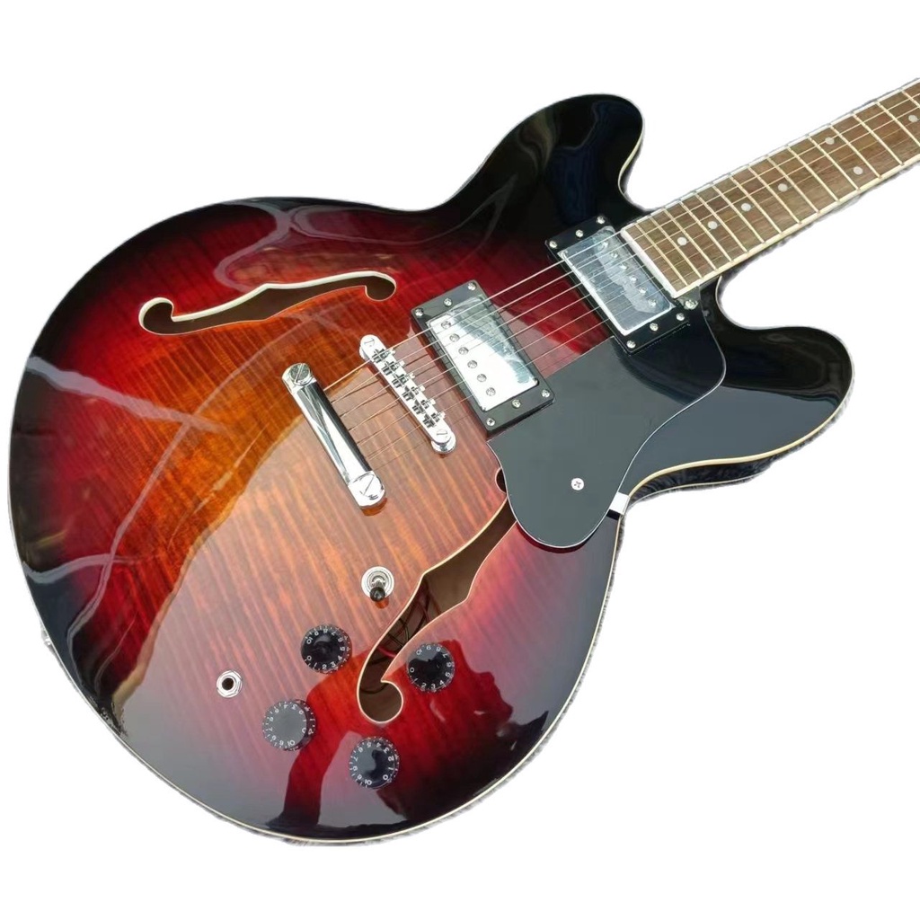 Rare Gibson ES335 Semi Hollow Body Electric Guitar Vintage Sunburst Flame Maple Top Body