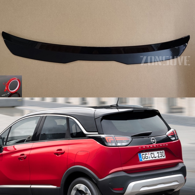 Use For Opel Crossland 2017-2021 Year Roof Spoiler Carbon Fiber Look ...