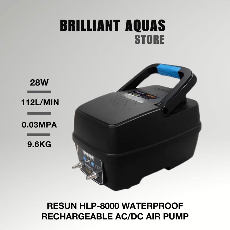 RESUN Waterproof Outdoor HLP-8000 Rechargeable AC/DC Air Pump 28W ...
