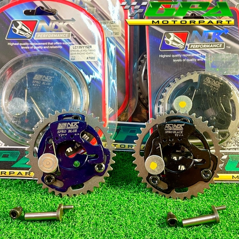 NLK PERFORMANCE TIMING GEAR SPRO BLACK V2++ Y15 LC135 FZ150 Y16 SPRO