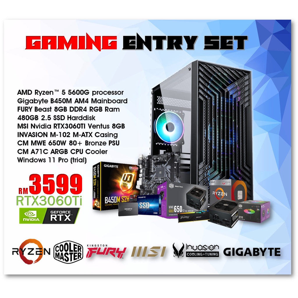 Entry Level RYZEN 5 GAMING Desktop Shopee Malaysia