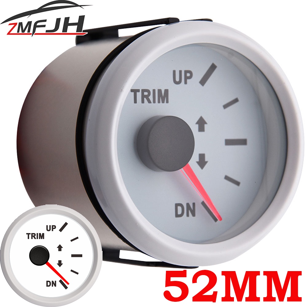 0190ohm 52mm Trim Gauge Waterproof Up to Down Trim Meter Balance