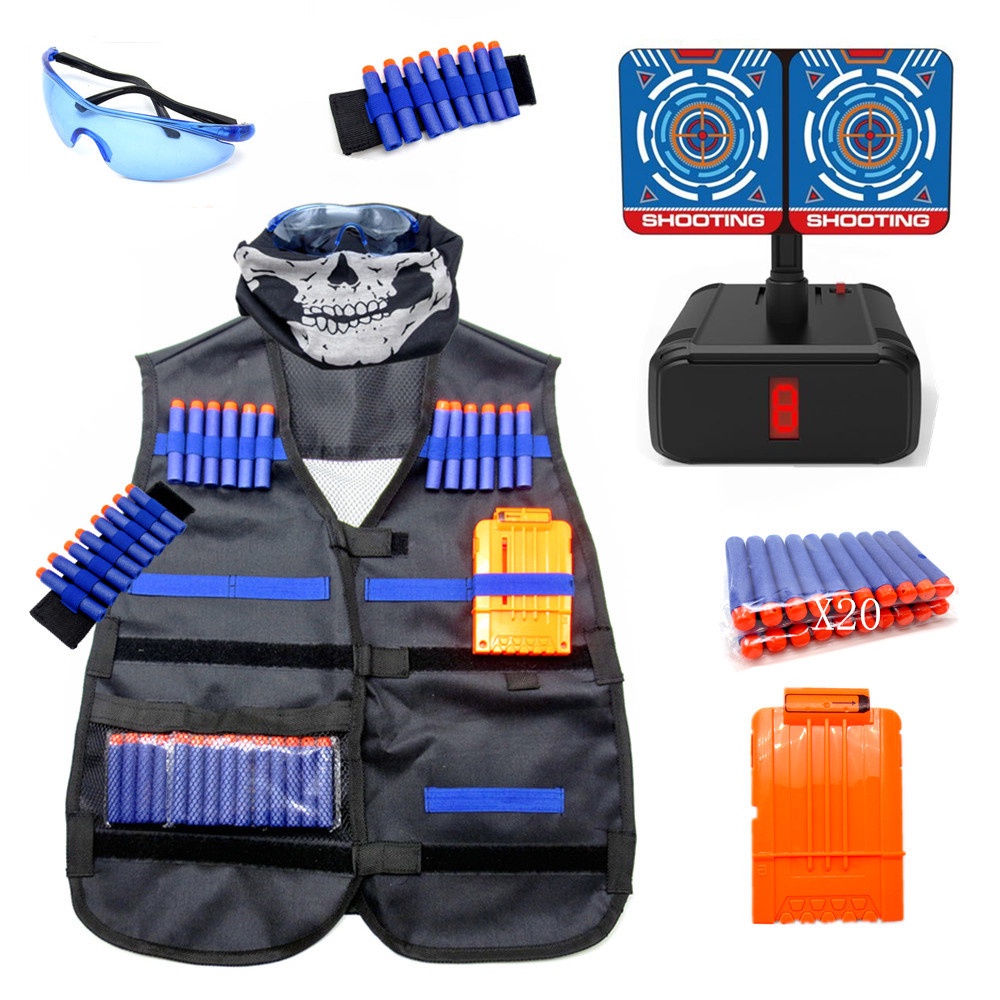 25pcs Tactical Vest Kit For Blaster Guns Soft Gun Bullet Blaster Toys ...