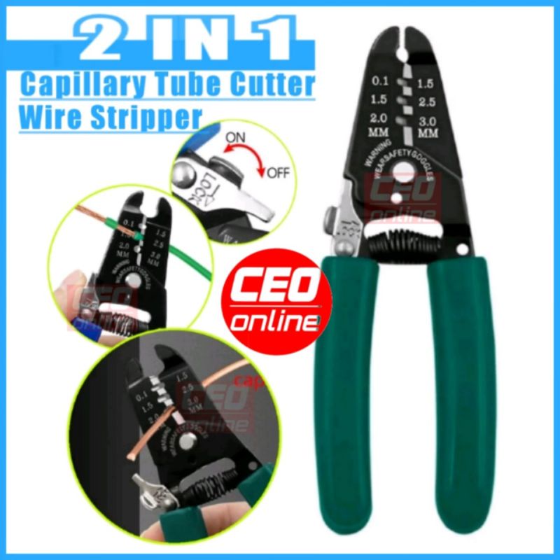 CEO 🇲🇾 Capillary Tube Cutter Wire Crimping Tool Cable Cutter Stripper ...
