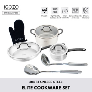 3 In 1 SUS 316 Stainless Steel Non-Stick Sasite Wok, Pot And Pan Kitchen  Cookware Set