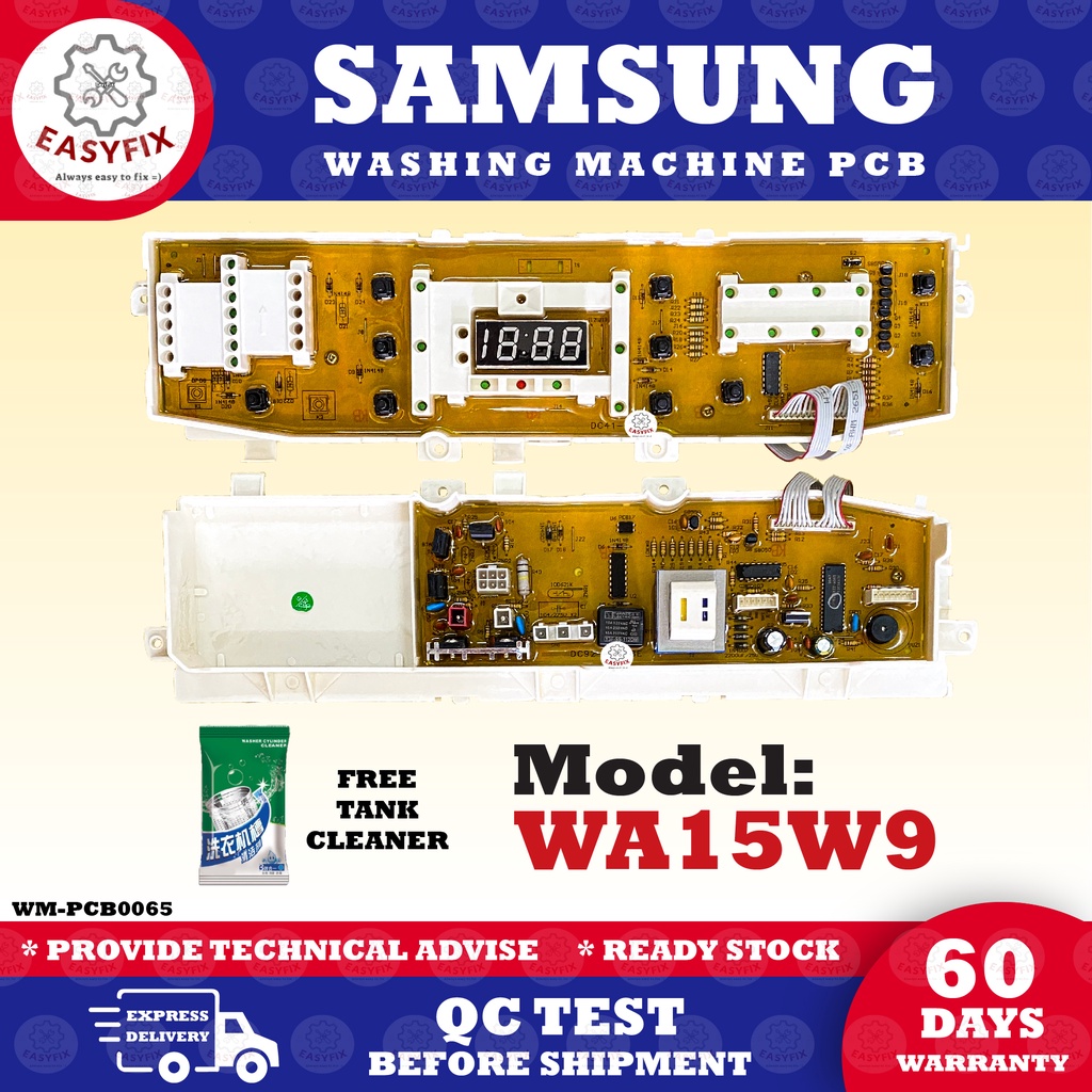 WA15W9 SAMSUNG WASHING MACHINE PCB BOARD ( CONTROL BOARD ) | Shopee ...