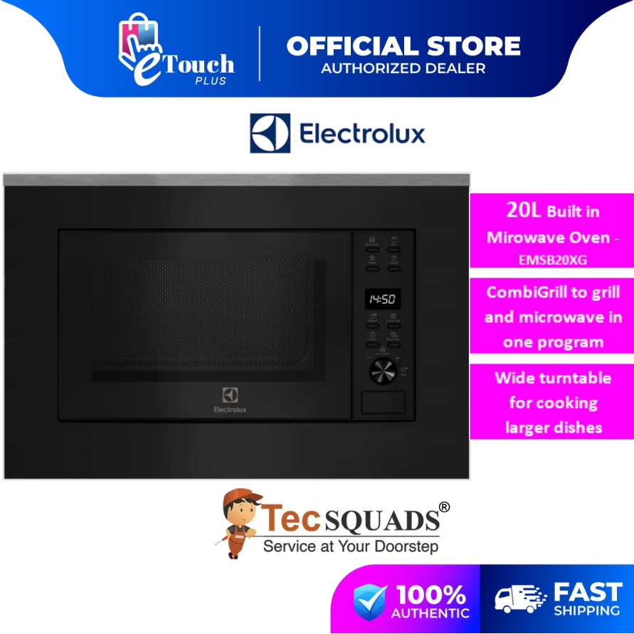 Electrolux 60cm/20L UltimateTaste 500 Builtin Grill Microwave Oven