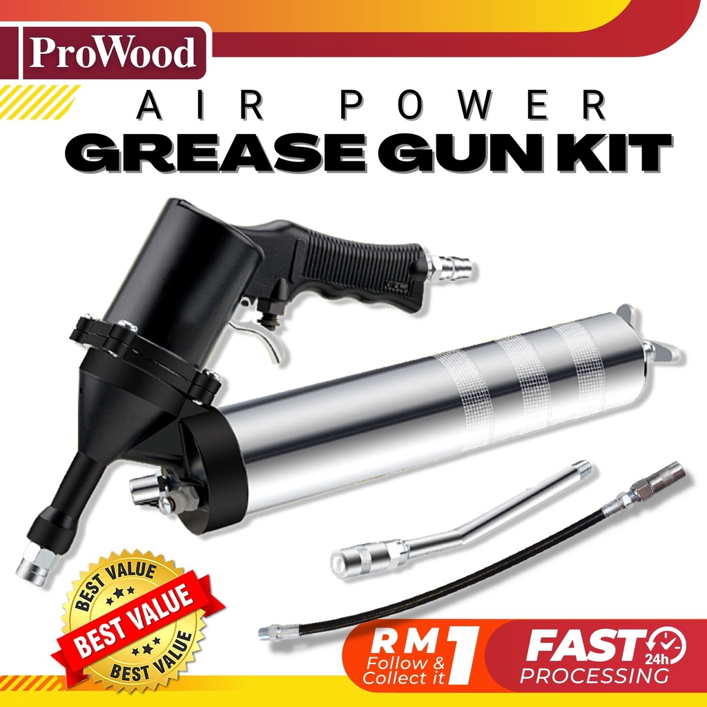 Professional Pneumatic Air Power Grease Gun Kit Automotive Use High ...