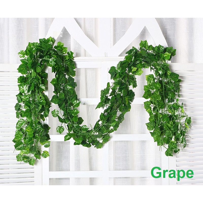 200CM HANGING IVY LEAF Artificial Plant Leaves Green Leaf Daun Hiasan