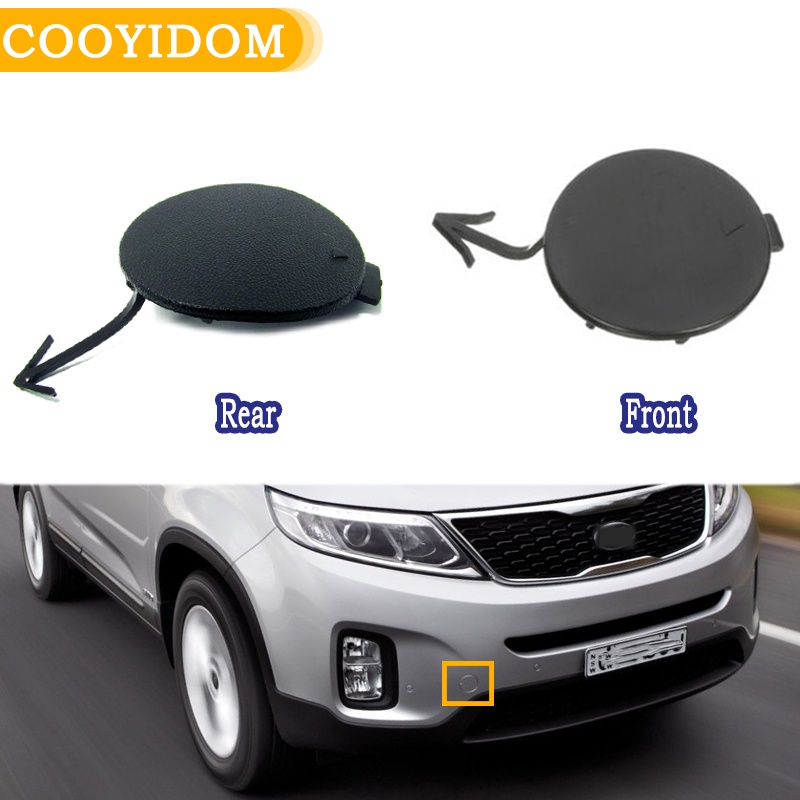 Car Front Rear Bumper Trailer Cover Tow Hook Cap Tow Bracket Cover For