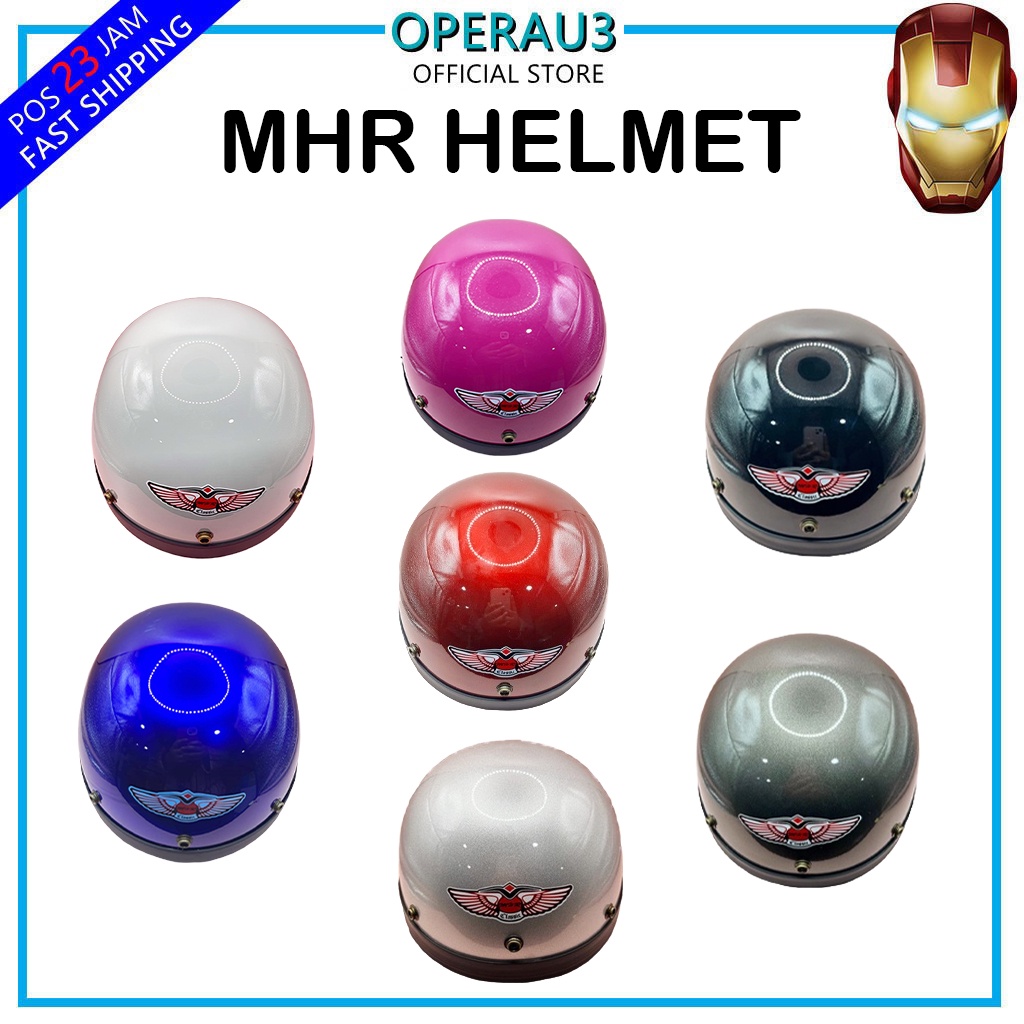 MHR III Half Protection Helmet Single Colour Original MHR 💯 Half Cut