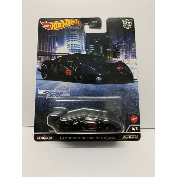 Hot Wheels Premium Exotic Envy Chase online 0/5 Lamborghini Essenza SCV12 Black Chase