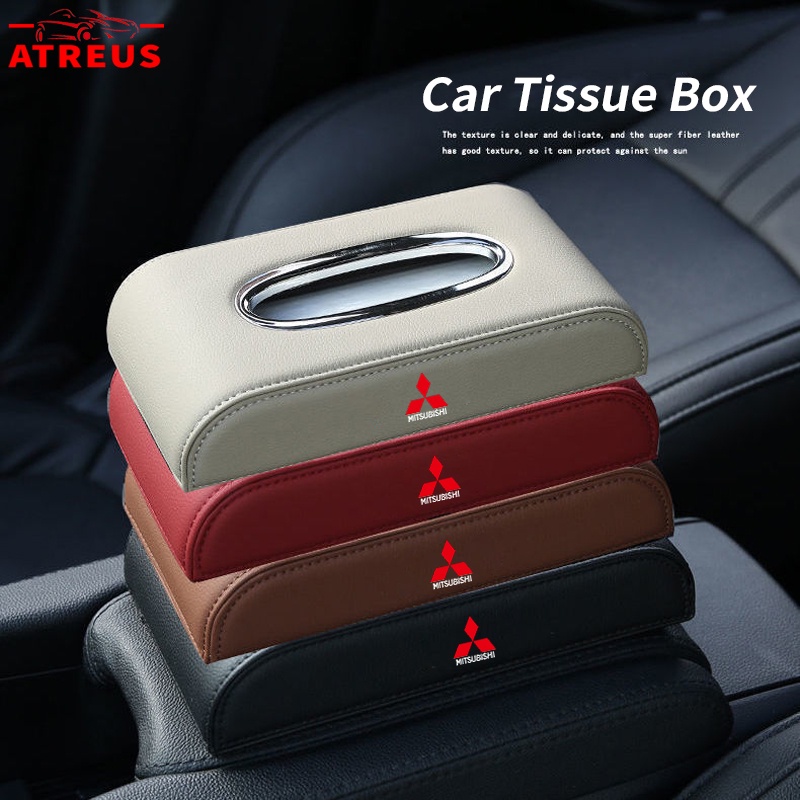 Mitsubishi Premium Leather Car Tissue Box Auto Tissue Storage Case For