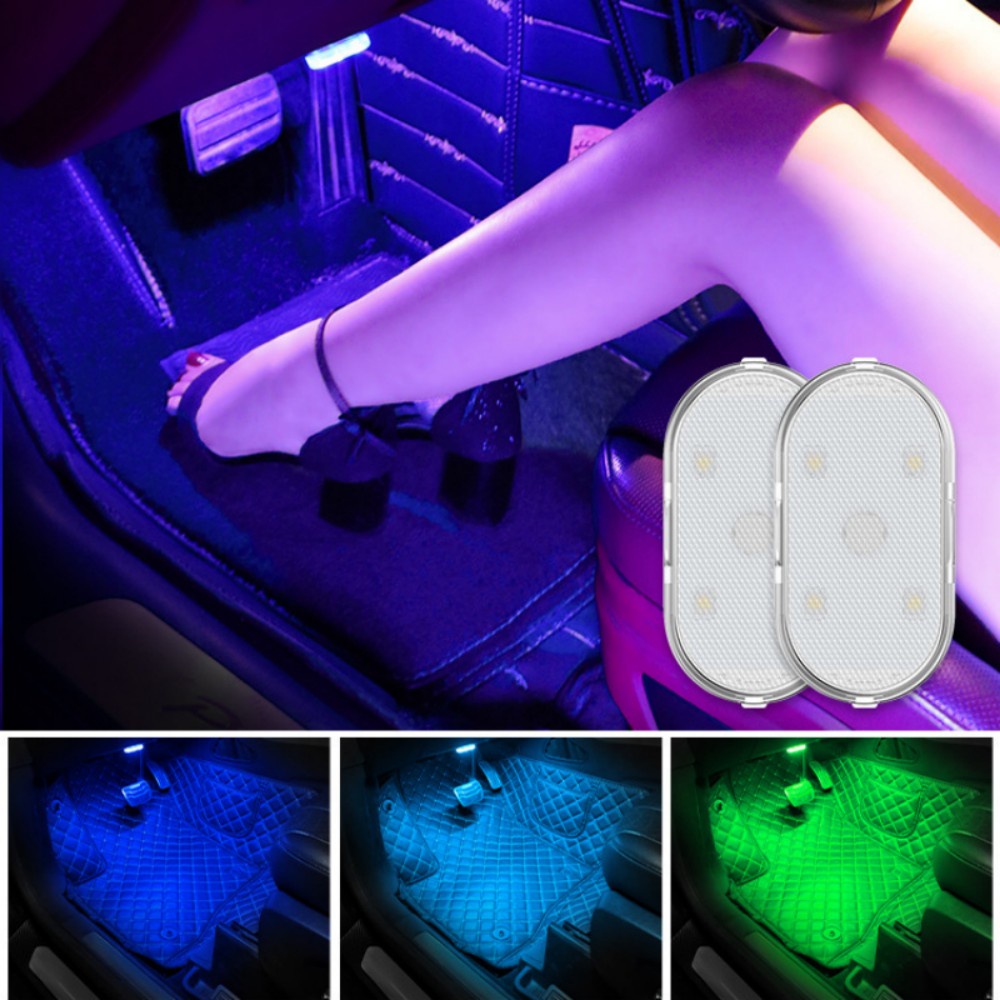 Touch Sensor USB LED Ambient Lights for Car Wireless Colorful ...