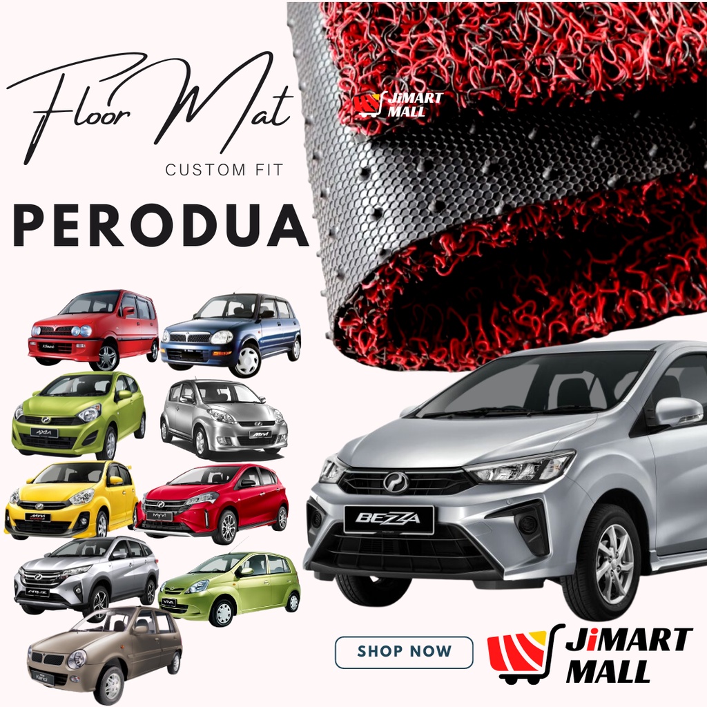 PERODUA CUSTOMADE CAR MAT 12MM FLOOR CARPET Coilmat Lapik Kereta Karpet ...