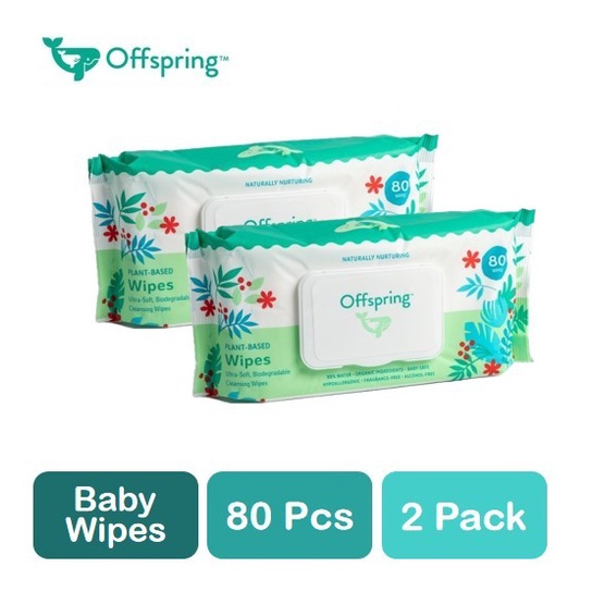 Offspring Tissue Basah Bayi Plant Based Baby Wipes ( 80Pcs / 20 Pcs ...