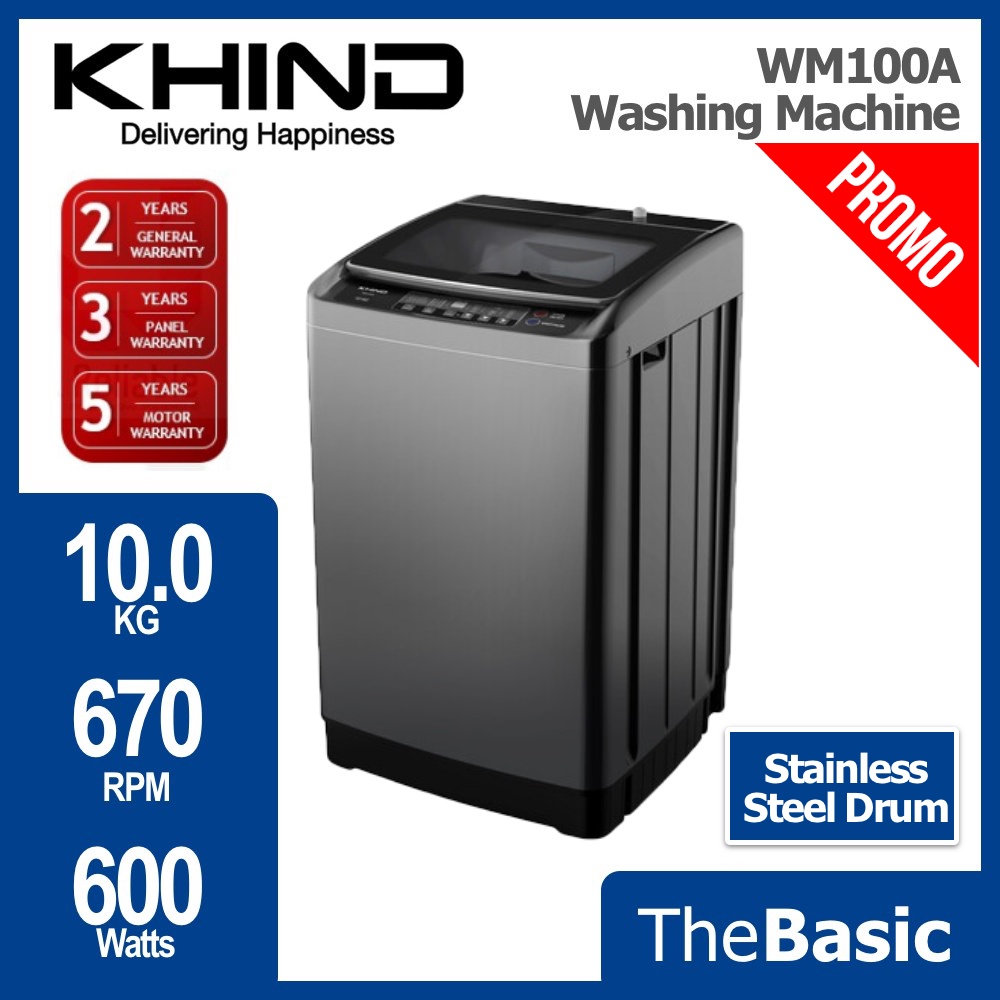 KHIND/MIDEA Washer 10KG/9.5KG Fully Auto Washing Machine Mesin Basuh ( WM100A / MFWEC950