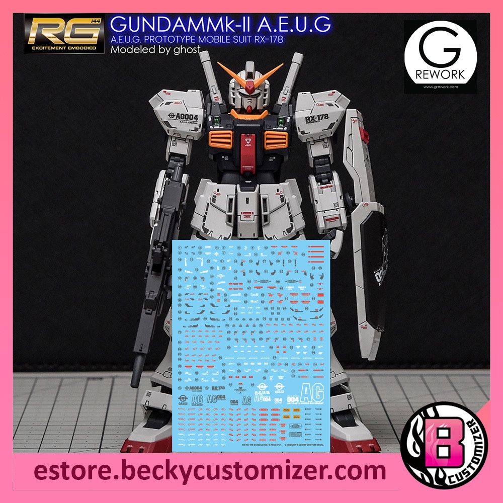 G-Rework [RG] RX-178 MK-II GUNDAM [AEUG] (water decal) | Shopee Malaysia
