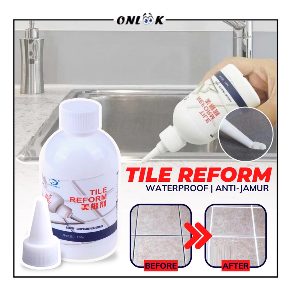 Antifungal Ceramic Floor Grout Filler Cream 150ml Tile Reform