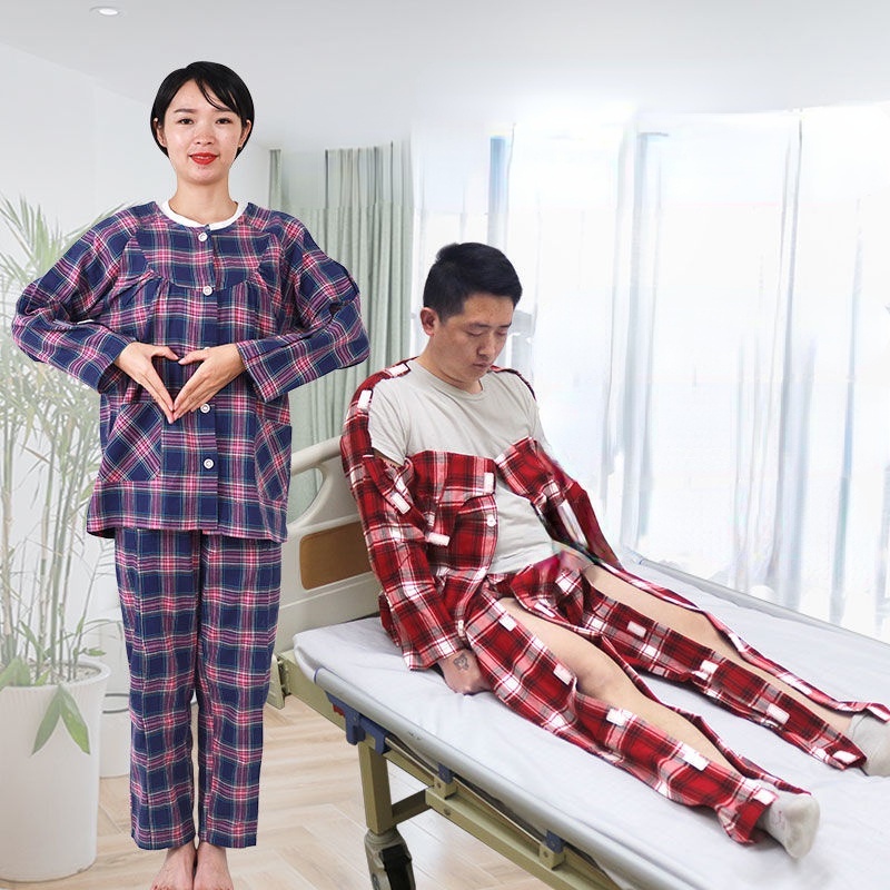Spring and Summer Hospital Gown Fracture Patients Paralysis Bedridden