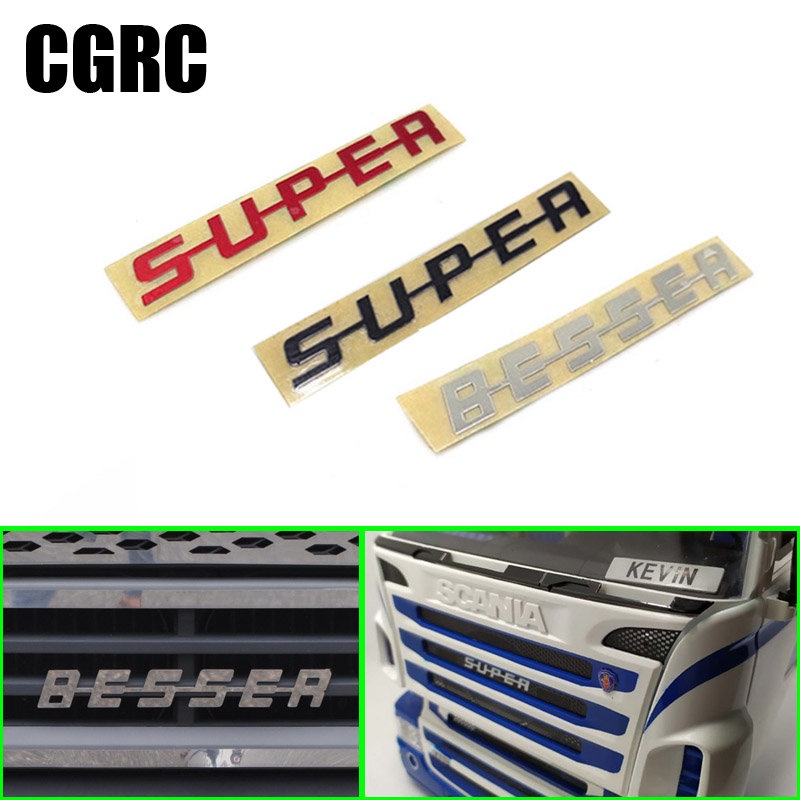 CGRC Car Body Front Face Decoration Sticker for 1/14 Tamiya RC Truck ...