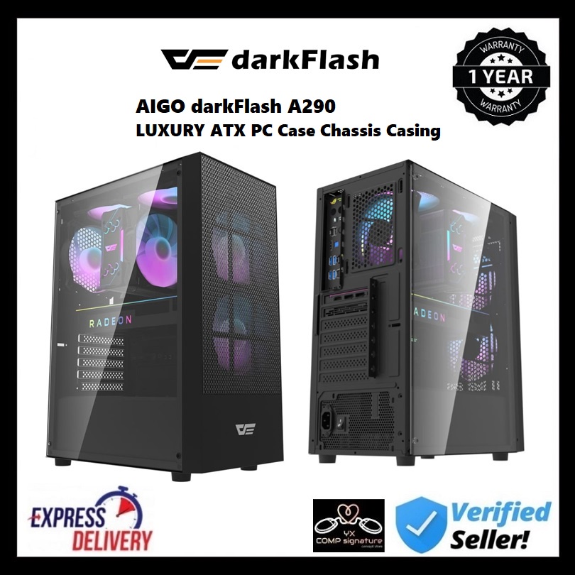 AIGO darkFlash A290 LUXURY ATX PC Case Chassis Casing | Shopee Malaysia