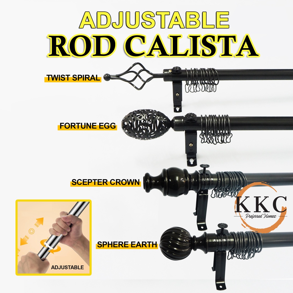 KKC CALISTA Aluminium Extendable Curtain Rod/Rod Langsir/Rod Langsir