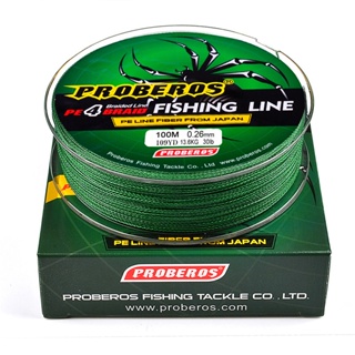 PROBEROS Braided 100M Clear PE Fishing Line 6-50LB Leader Line Fly