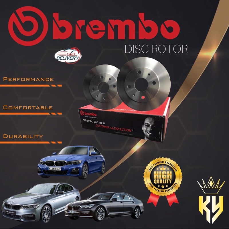 BREMBO BRAKE DISC ROTOR BMW G20 330I, G30 530I, G12 740I (09.D094.13 ...