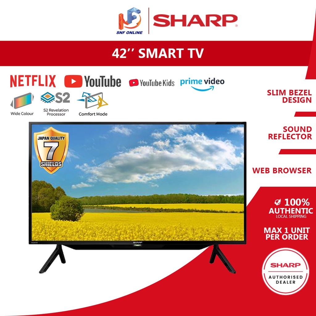 Sharp 42” Full HD Easy Smart TV 2TC42DF1X | Shopee Malaysia