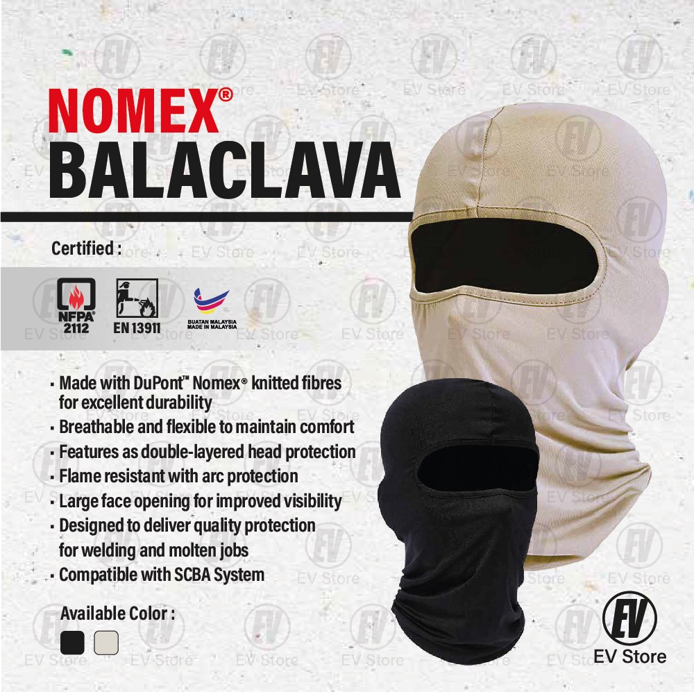 Sherwood Nomex Balaclava Fire Resistant Face Cover Safety Sports F1