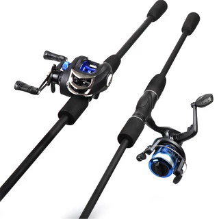 HEWEIU Left Reel and Rod Combos 6ft 1.8M ML Fishing Rod and Reel