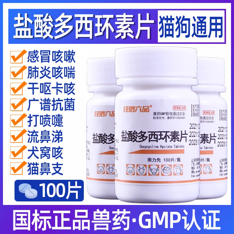Dog Cat Medicine Hydrochloric Acid MultiWestern Ring Tablets Dog Bronchitis Pet Cough Medicine