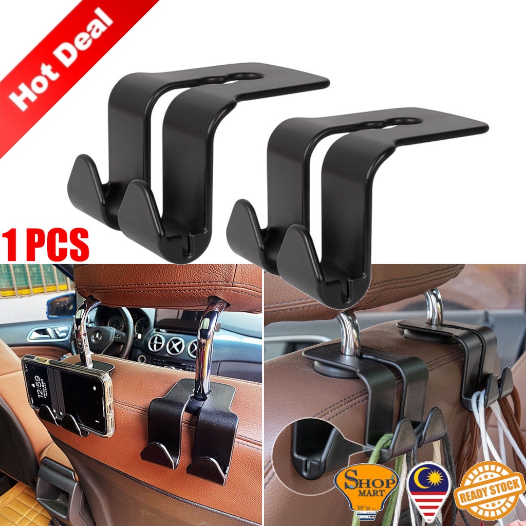 Car Double Dual Hook Hanger Bag Holder Storage Organizer Accessories