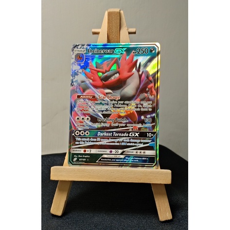 Incineroar GX 97/181 Pokemon Carta Ultra Rara (Sole E Luna Team Up) + Toploader