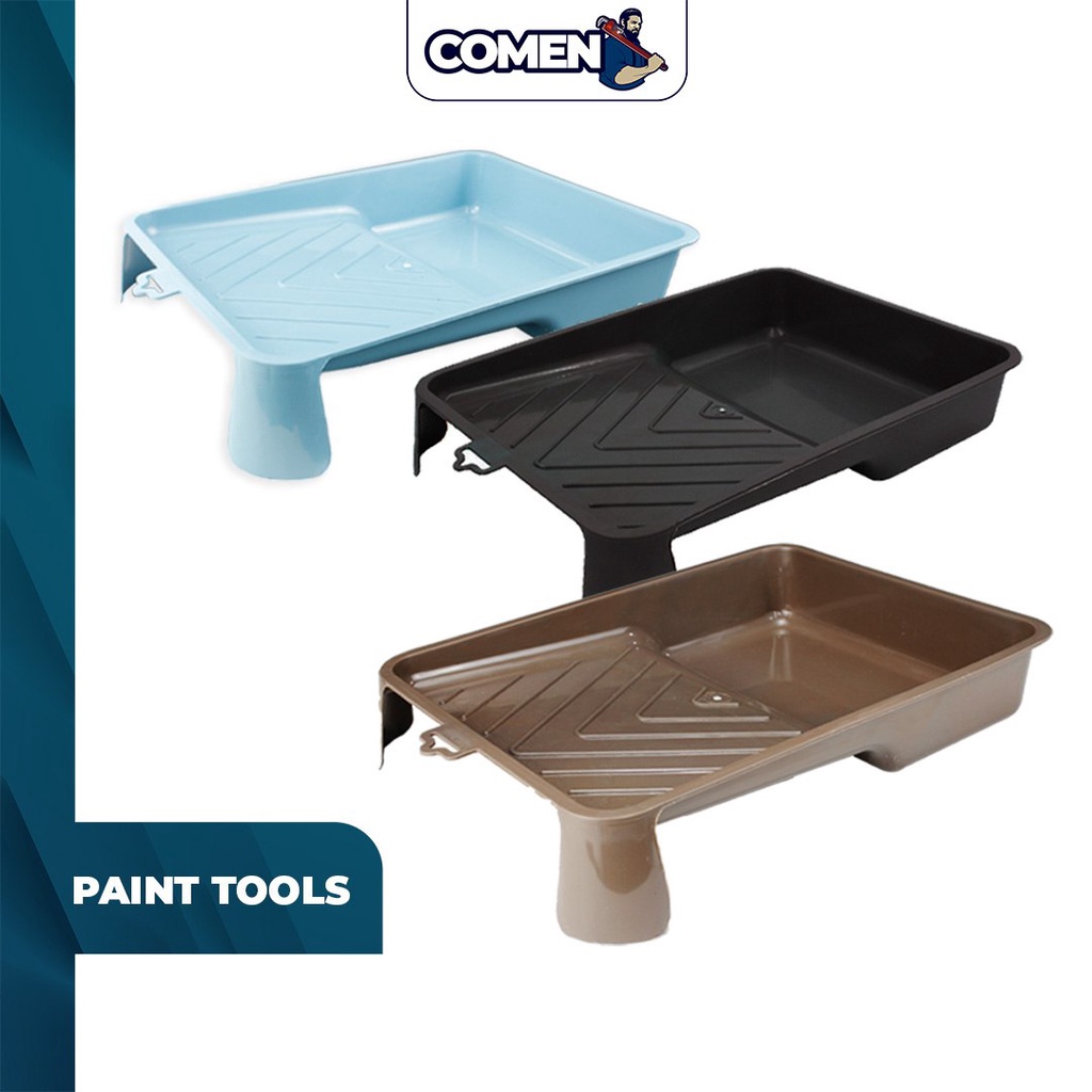 COMEN PVC Paint Tray Plastic Reusable Paint Roller Brush Tray Liner
